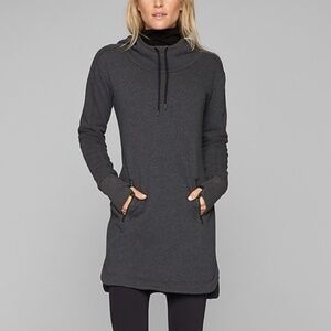 Athleta Cozy Karma Hooded Dress, Grey Size Small